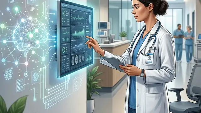 Врач использует ИИ для работы с электронной медицинской картой