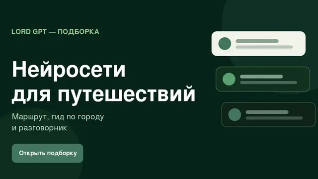 Нейросети для путешествий: маршрут, гид и разговорник