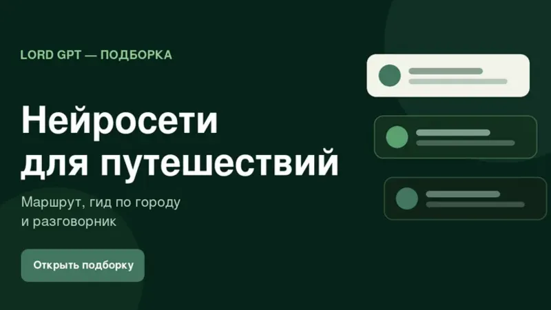 Нейросети для путешествий: маршрут, гид и разговорник